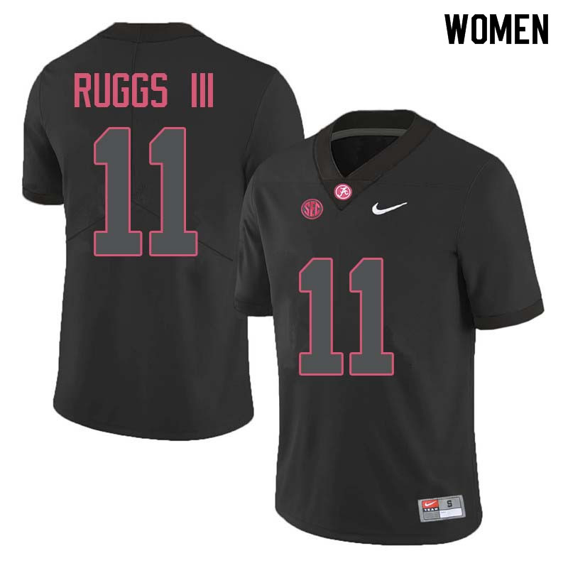Alabama Crimson Tide Women's Henry Ruggs III #11 Black NCAA Nike Authentic Stitched College Football Jersey AD16Q80MO
